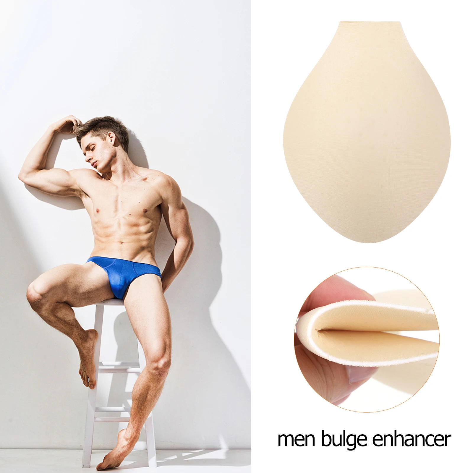 

4pcs 's Bulge Pouch Support Comfortable Sweat Absorbing Underwear Pad Breathable Durable for Sports