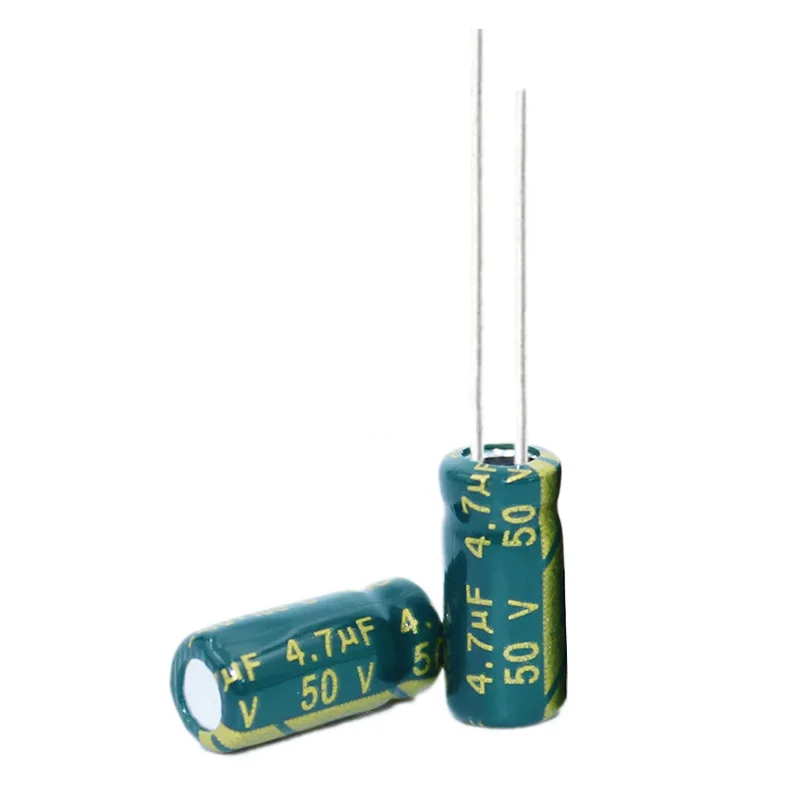 1pcs 50V4.7UF 5X11m High Frequency Low Resistance Direct Insertion Aluminum Electrolytic Capacitors  Long Life Voltage Resistanc