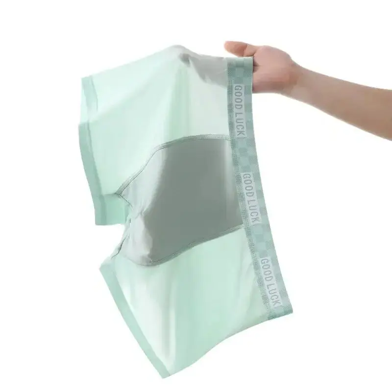 Ультратонкие мужские спортивные боксеры из ледяного шелка, сексуальные мужские трусы Unerderwear, мужские квадратные трусы, мужские подарки, боксеры и трусы