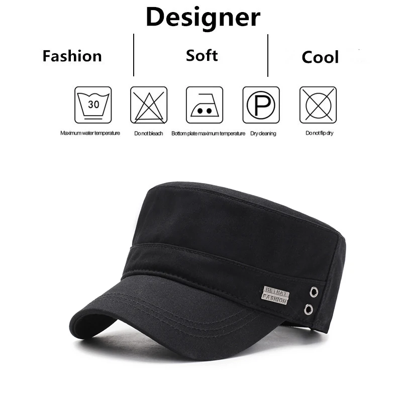 Fashion HEYHAT FASHION Flat Baseball Caps Outdoor Casual Adult Sun Hats Hip Hop Hat Sports Golf Cap Adjustable Snapback Hat image 5