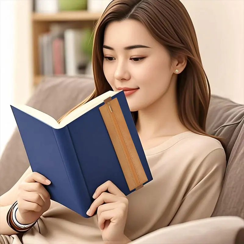 1 Buah Tempat Pena Pita Elastis Dapat Disesuaikan, Tempat Pensil Tahan Air Jurnal Kantong Lengan Pena Kulit Bahan Kertas DuPont