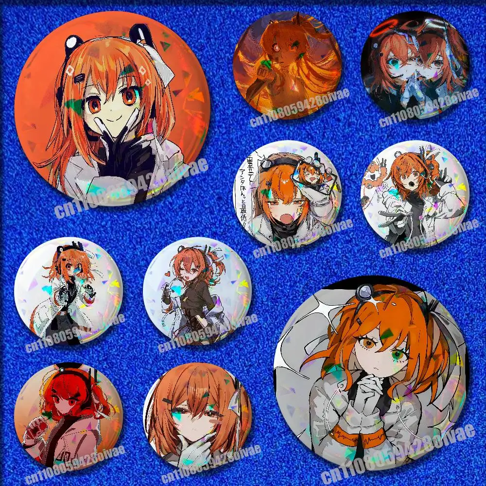 For Cartoon Girl A-Adachi Rei Pins Insignia Badge Pin Cover Emblem Round Ornament 75mm Cosplay Brooch Button
