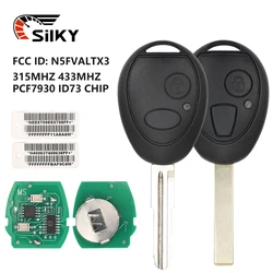SilKY 2 Button Smart Remote Car Key For Land Rover Discovery 1999-2004 PCF7931AS Chip 315/433Mhz N5FVALTX3 For Mini For MG7