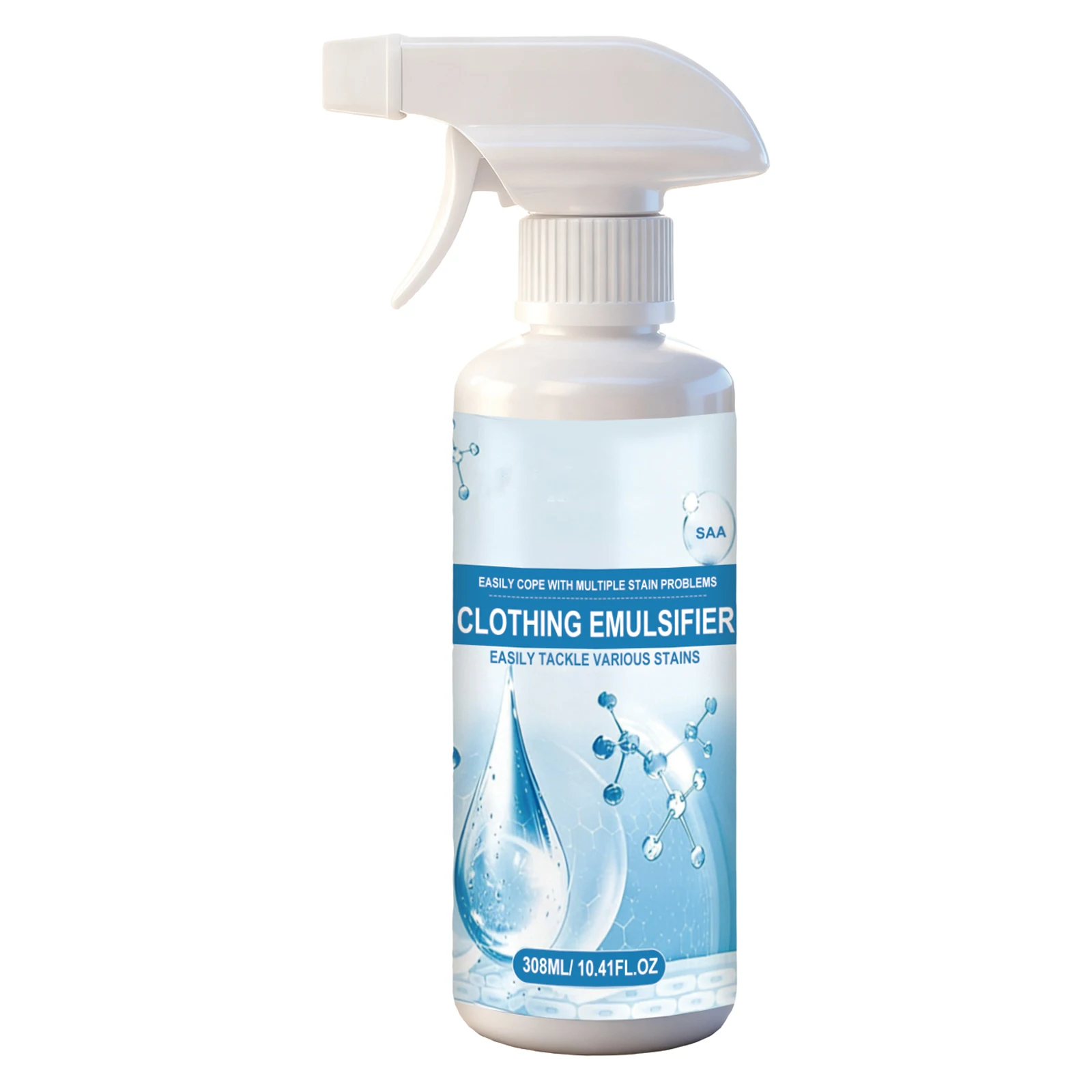 308ML Clothing Emulsifier Easy Removal of Grease Coffee Stain Remover Spray Grease Cleaner Emulsifier Spray for Clothes & Shoes