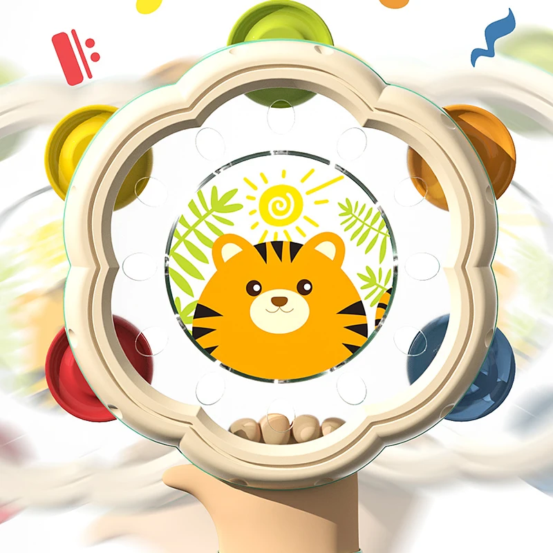 Instruments de musique pour bébé, jouets à tambour pour enfants, jouets d'apprentissage Montessori, jeu de développement des mains, musique interactive, jouets pour bébé de 6 à 12M