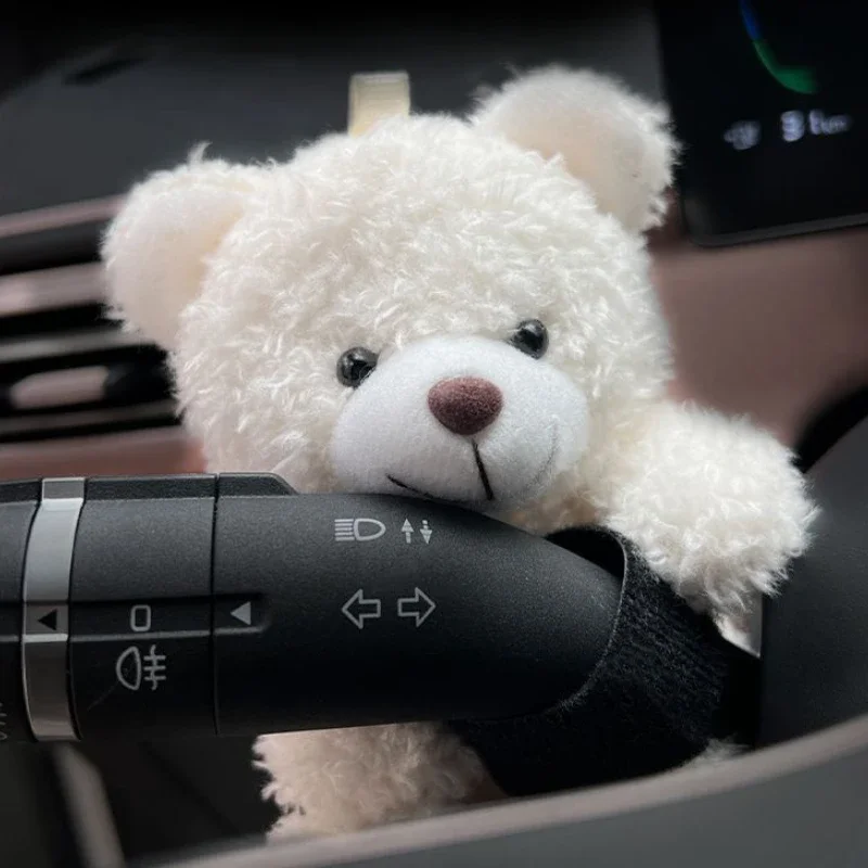 Car Interior Decoration Ornaments Car Mounted Gear Guard Decoration Panda Doll 2024 New Turn Signal Wiper Cartoon Doll