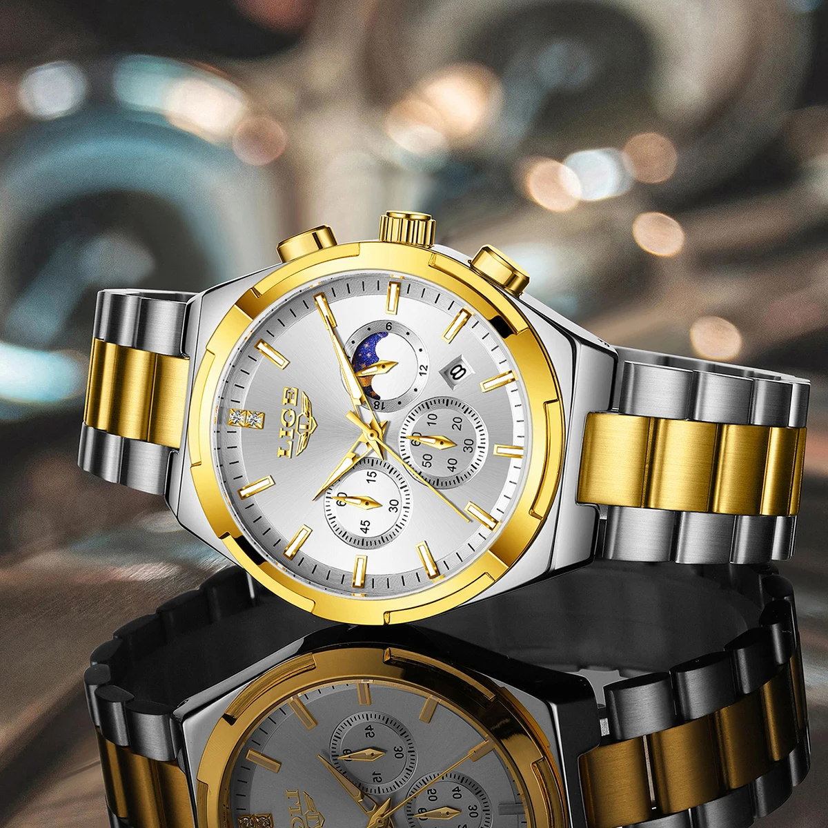 New LIGE Fashion Luxury Quartz Man Watch Classic Business Stainless Casual Calendar Waterproof Luminous Men Watches Reloj Hombre