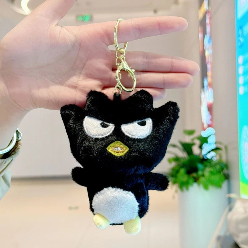 Porte-clés en peluche pingouin en colère, Animal en peluche, poupée suspendue, jouet en peluche doux pour garçons et filles, sac à dos, accessoires de bagages
