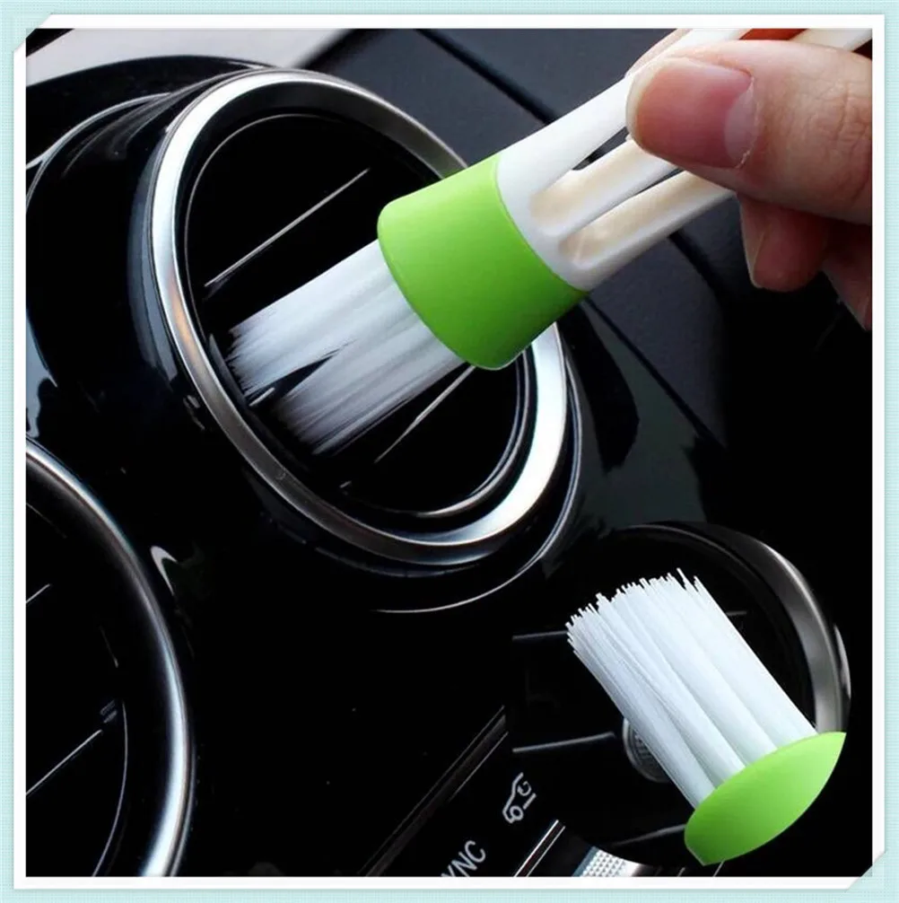 2In1 Green Car Cleaner Brush Vent Blinds for Ford EXPLORER 2002 2001 focus escape  F150 2004 2003 F250 1999