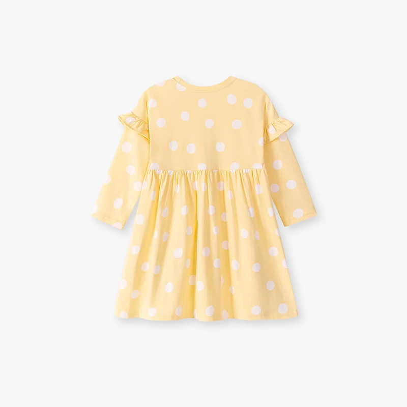 Little maven Dress for Girls Long Sleeve Dress Autumn Children's Costume Animal Swan Zipper Pocket Kids Girls Party Dress