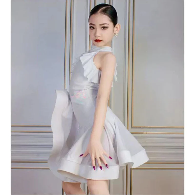 Adult CHILDREN'S backless Latin dance kids dresses for girls dad Umba samba vestidos dance costume ballrom dancing clothes