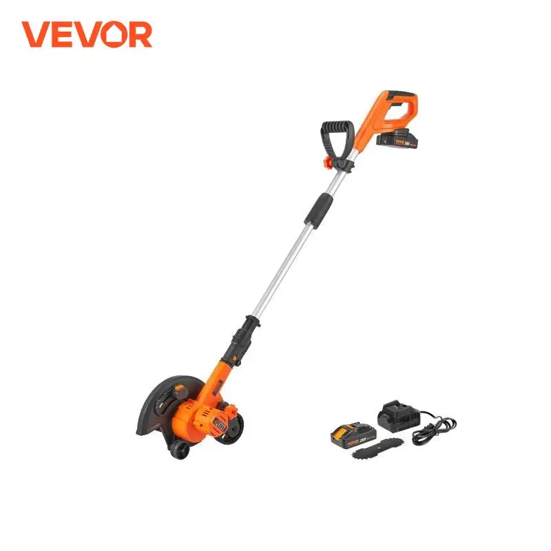 VEVOR Lawn Edger 20 V Battery Powered 9-inch 3-Position Blade Depth for Lawns Driveways Borders and Sidewalk Edges