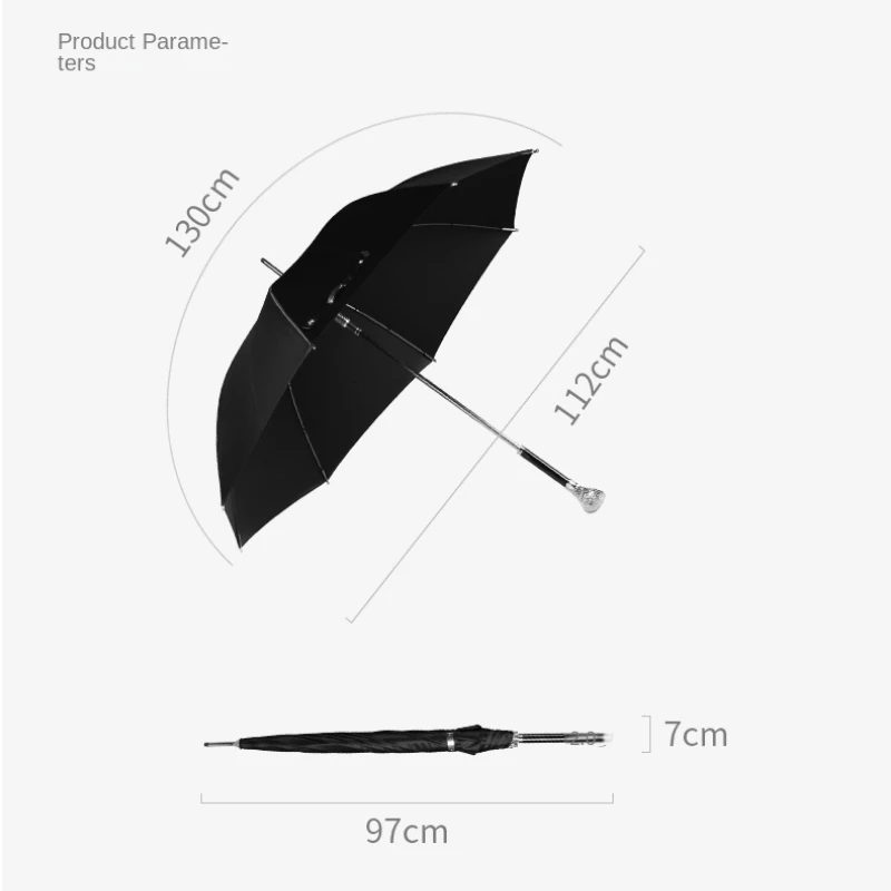 

Zodiac Umbrella Creative Retro Chinese Style Zodiac Animal Head Automatic Long Handle Umbrella