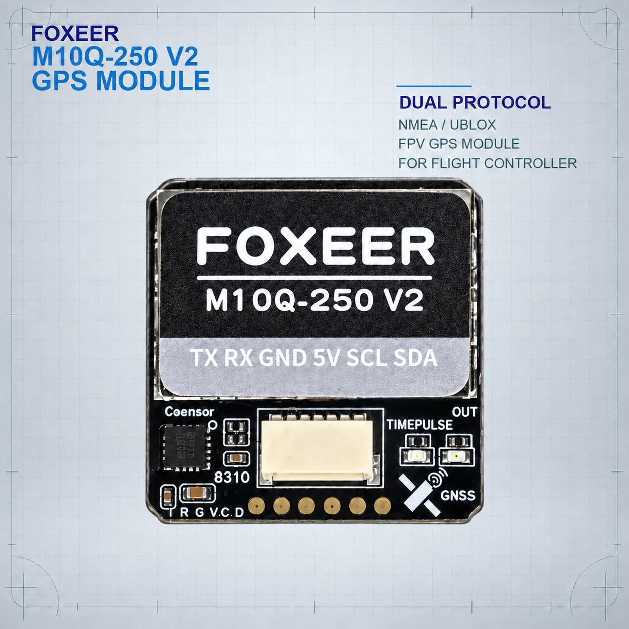 Drone Compass - FOXEER M10Q-250 V2 GPS Module IST8310