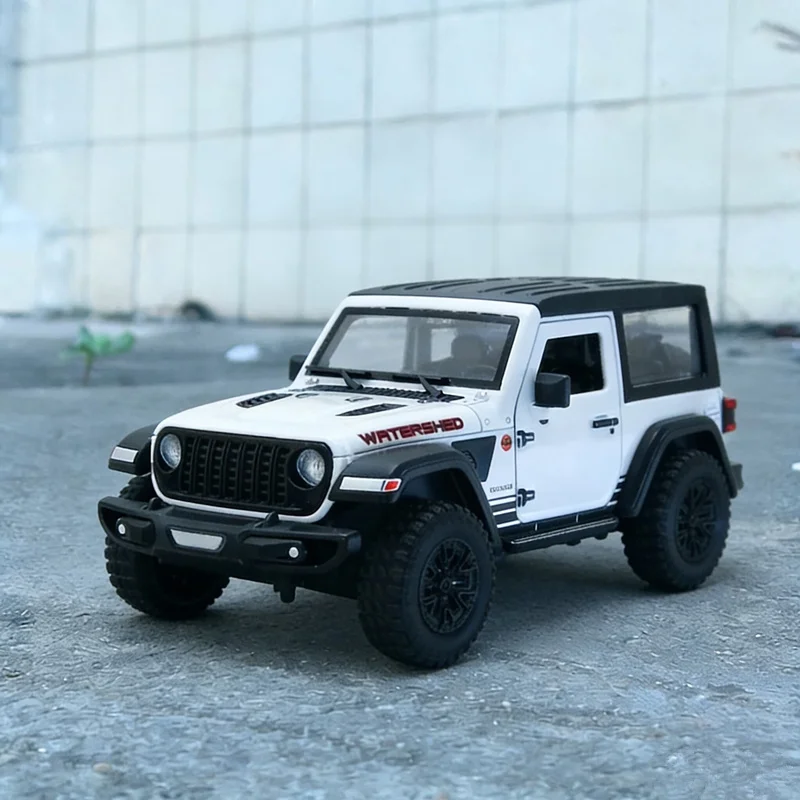 

1:24 Jeeps Wrangler Rubicon Alloy Car Model Diecasts Metal Off-road Vehicles Car Model Simulation Sound and Light Kids Toys Gift