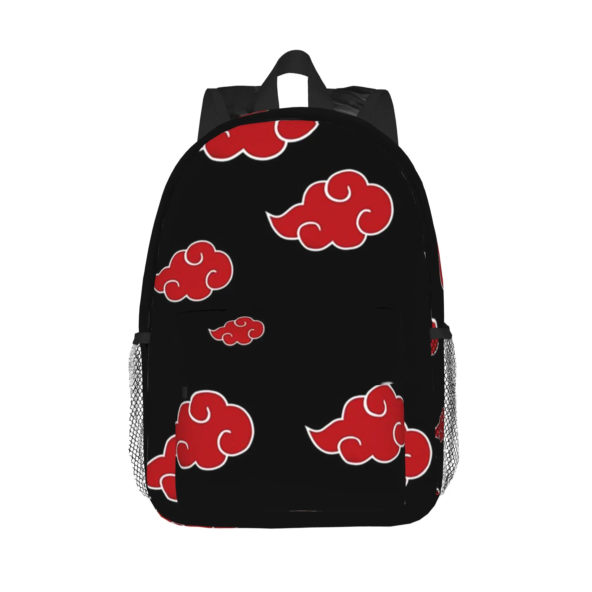 Black and Red Cloud Backpack Hot Sale Daypack Large Capacity Boys Girls BookBag Shoulder Bags for Men Women School Bag