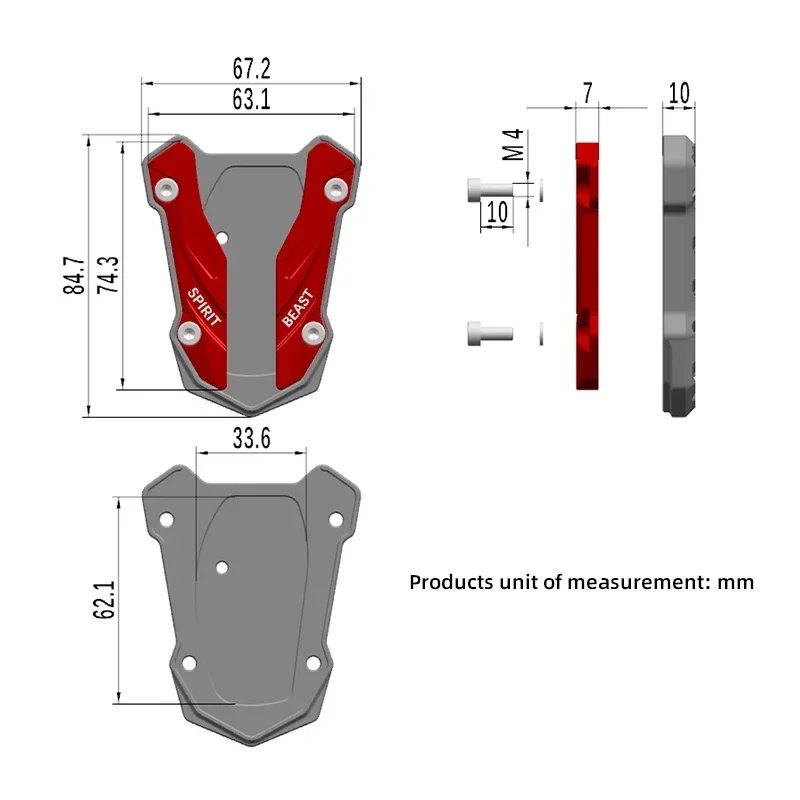 Spirit Beast nadaje się do Yamaha R3 MT03 rama boczna siedzenia zmodyfikowany motocykl antypoślizgowy pojedynczy wspornik powiększony zestaw