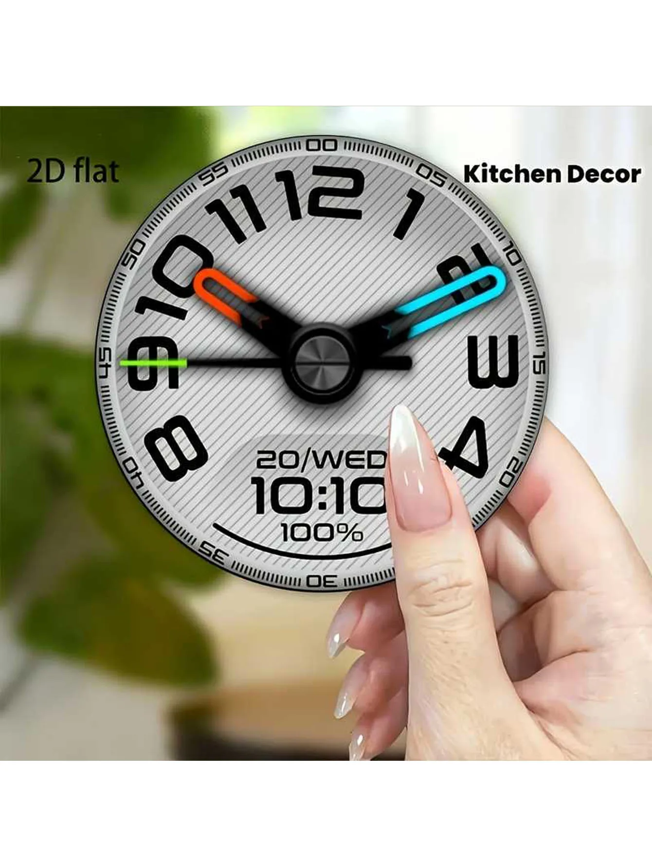 Creative Clock Refrigerator Magnet Acrylic Material Home Decoration Magnet Wall Decoration Practical Home Supplies