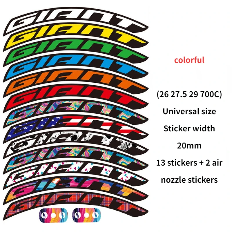 MTB Rim Stickers width 20mm Bike Wheel Set Decal Cycling Protective Film 26 27.5 29 700C Generic Bicycle Accessories Decorative