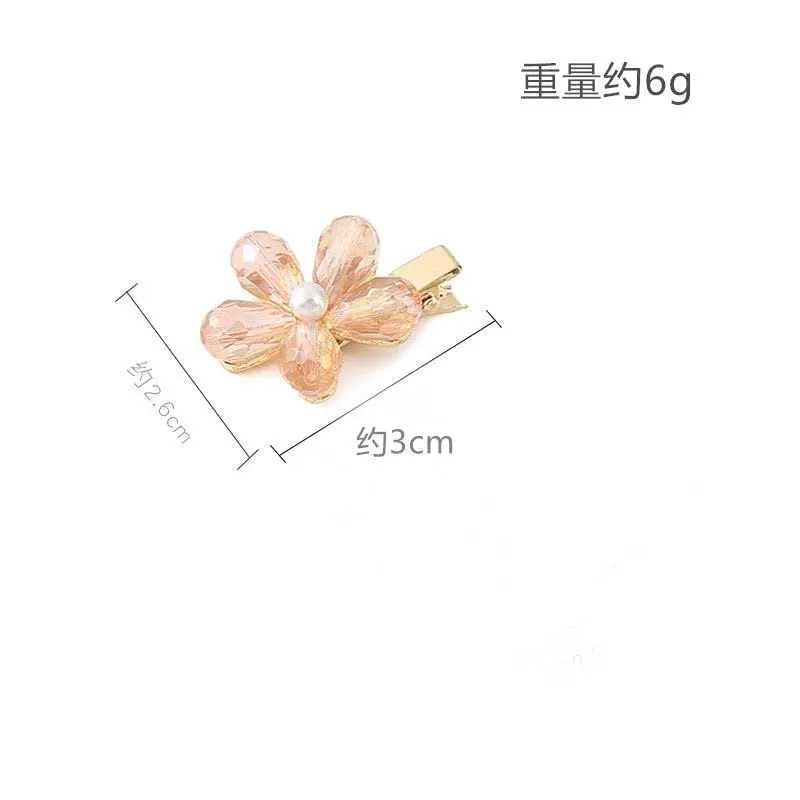 Korean East Gate Instagram Spring/Summer Series Hyuna Crystal Flower Hair Clip Cute Broken Hair Clip Edge Clip