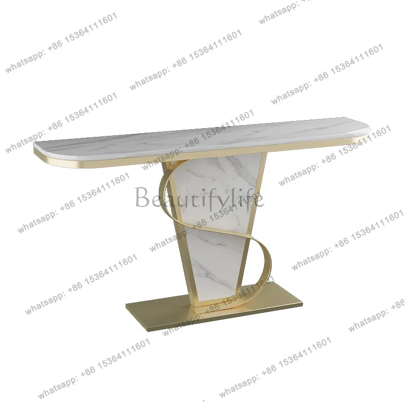 Semicircular entrance ultra-narrow wall box end view table pattern table