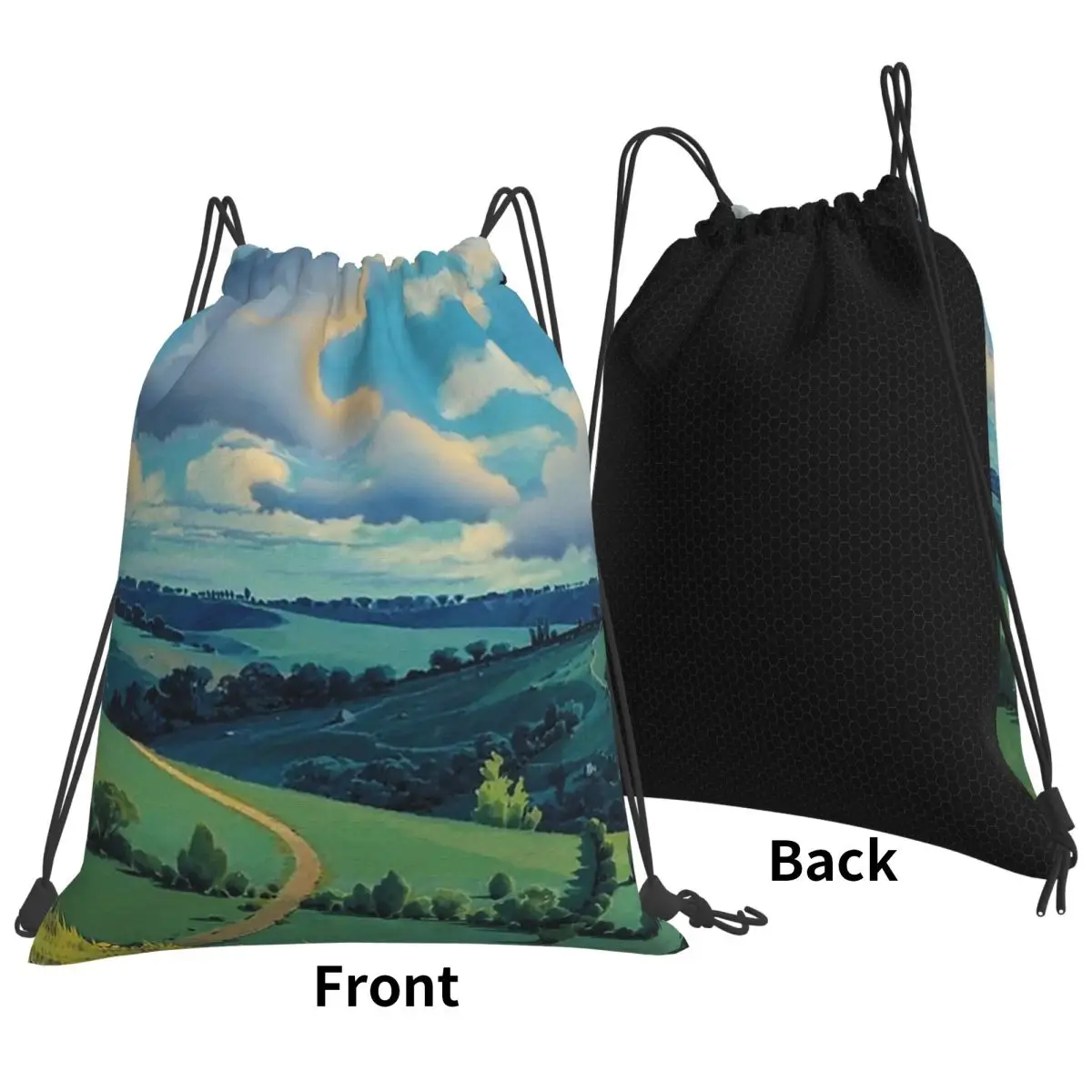 Laputa Castle In The Sky Backpacks Portable Drawstring Bags Storage Bag Book Bags for Travel Students