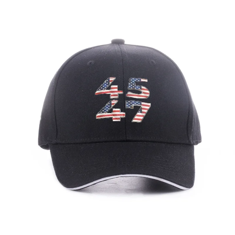 Gorra de Béisbol con Bandera Americana para el Presidente de EE. UU. 2024, para los 45 y 47 mandatarios, Gorras de Béisbol Divertidas, Gorra Trucker Unisex, Gorras de Béisbol de Moda para Adolescentes