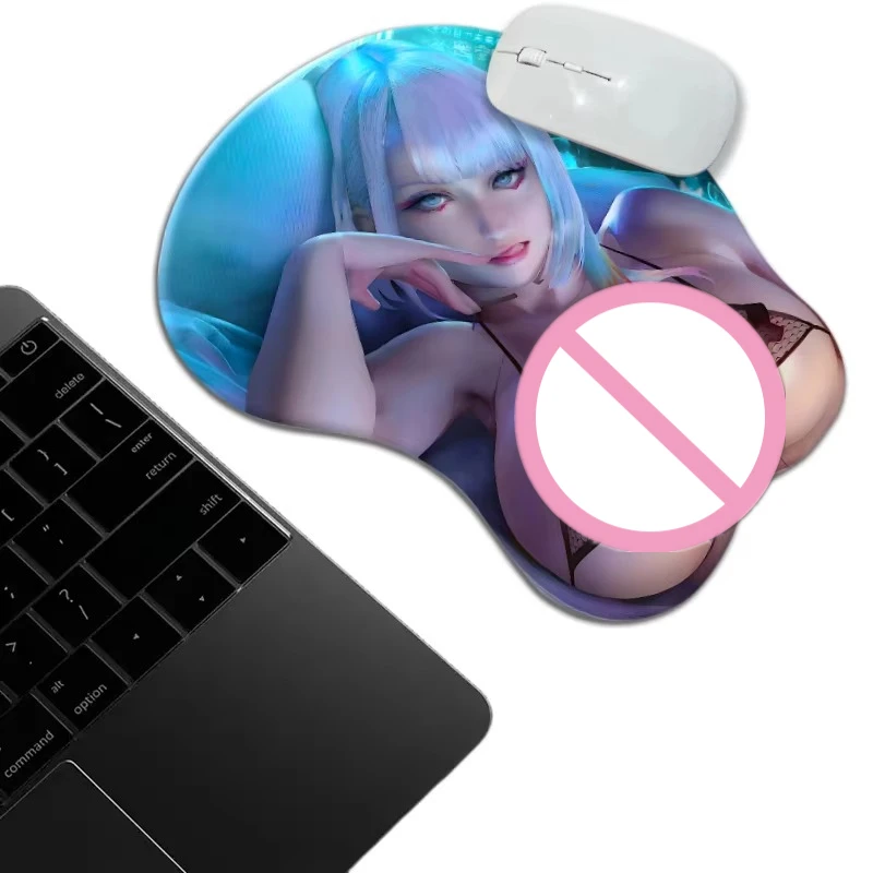 Blister Packed lucy boob  Mousepad with 3d Nipples Gamer Anime Sexy Mouse Pad Cute Wrist 3D Big Oppai Silicone