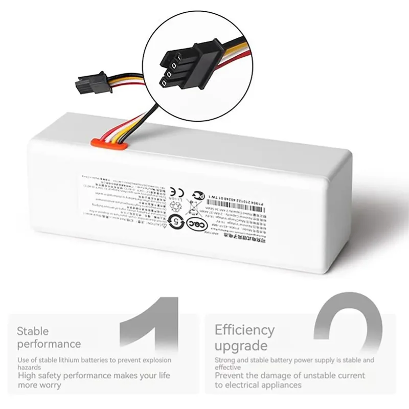 New 12800mAh 14.4V Lithium-Ion Replacement Battery for Xiaomi Sweeping Robot P1904 4S1P MM