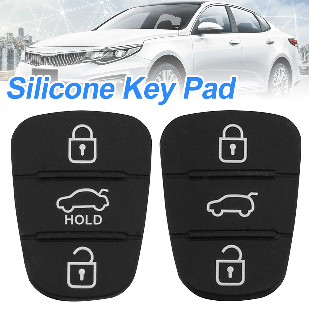 

Replacement 3 Button Remote Key Fob Case Rubber Pad For Hyundai I10 I20 I30 IX35 for Kia K2 K5 Rio Sportage Flip Key