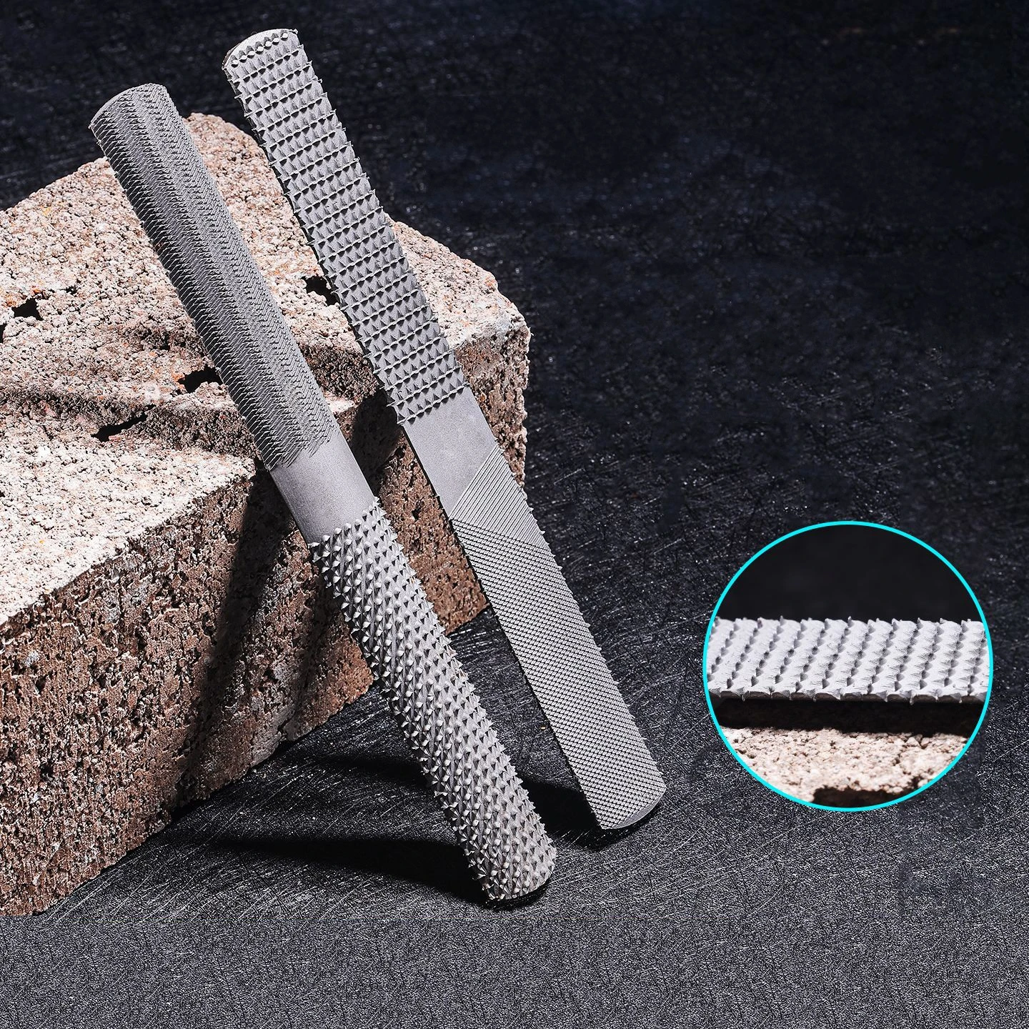 Wood Rasp File 4 In 1 Hand File and Round Rasp, Half Round Flat & Needle Files Wood Rasp Set for Sharping Wood and Metal Tools