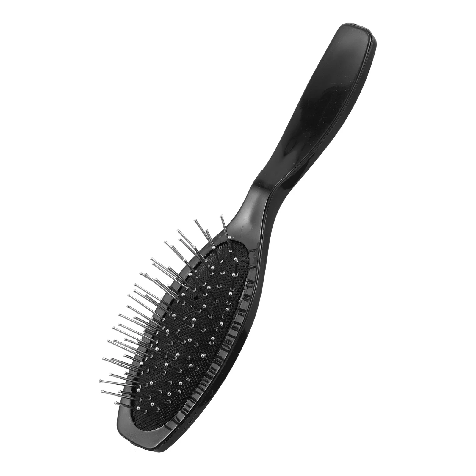 Cepillo de alambre, cerdas de acero, peine desenredante antiestático para cabello sintético y humano, Base acolchada suave, estilizador para rizado
