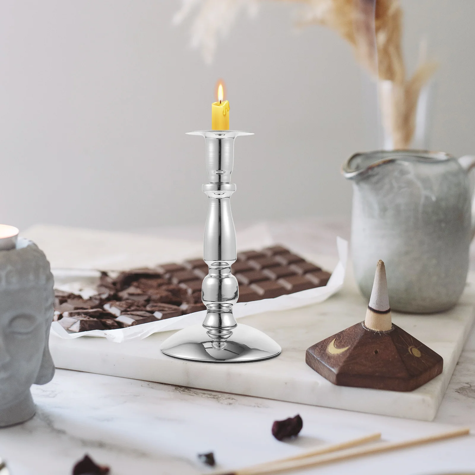 

Metal Holder Taper Candlestick Holder for Table Centerpiece Home Decor Living Room Wedding Party Decoration