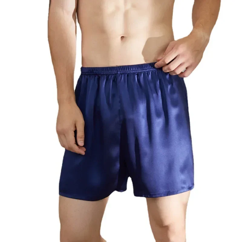 Naadloze Ijs Zijde Korte Broek Mannen Dunne Grote Maat Hoge Taille Boxers Veiligheid Shorts Strand Ademende Quick Droge Losse Shorts