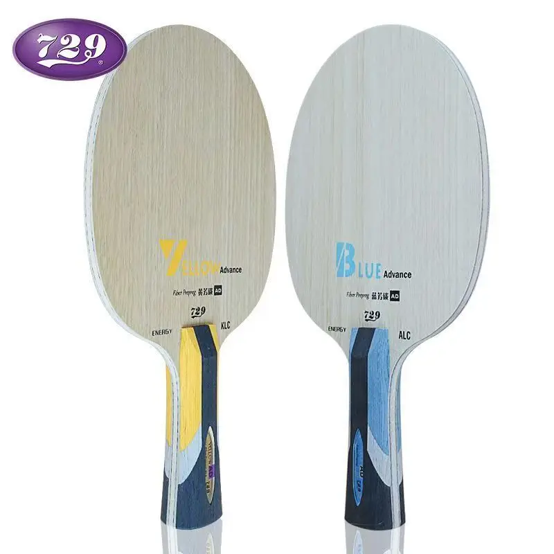 729 Friendship Yellow KLC AD Table Tennis Blade 5 Wood 2 Arylate Carbon Professional Ping Pong Blade Blue ALC AD Offensive