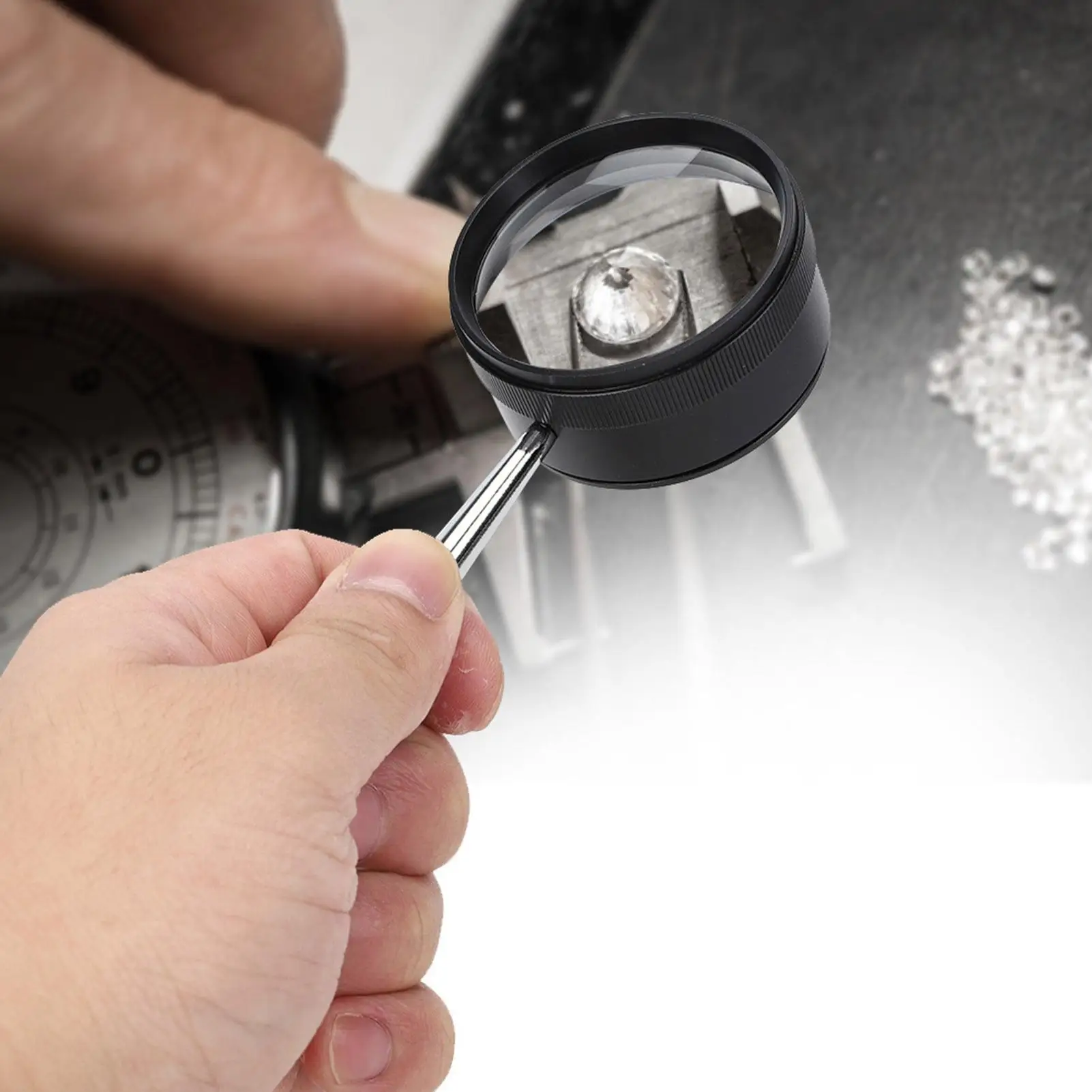 عدسة مكبرة محمولة 35X مع مقبض لتحديد هوية المجوهرات عدسة مكبرة محمولة لكبار السن والهواة #3