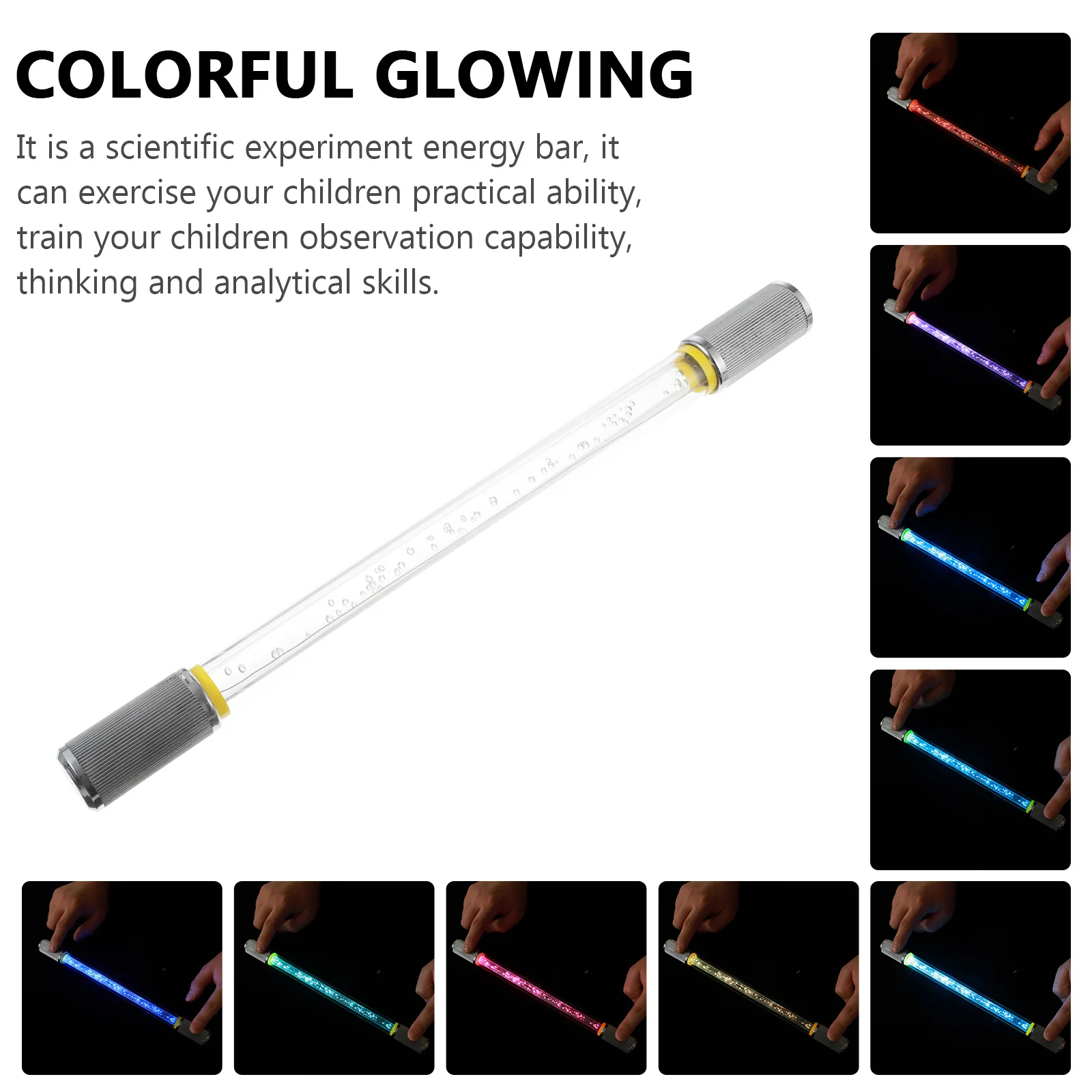 1 ensemble de barre conductrice du corps humain, expérience scientifique pour enfants, lumière colorée, expérience éducative de l'électricité conductrice pour enfants