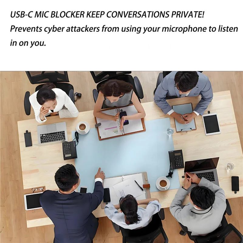 【NEW LISTING】3X Microphone Lock USB C MIC Blockers Microphone Sound Security Guard For Any USB C Devices Black