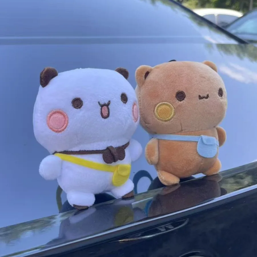 Bubu Dudu أفخم سلاسل المفاتيح Kawaii Yier الباندا الدب بلوشي لعبة قلادة لطيف دمى لينة الحيوانات المحشوة مفتاح سلسلة حقيبة الحلي