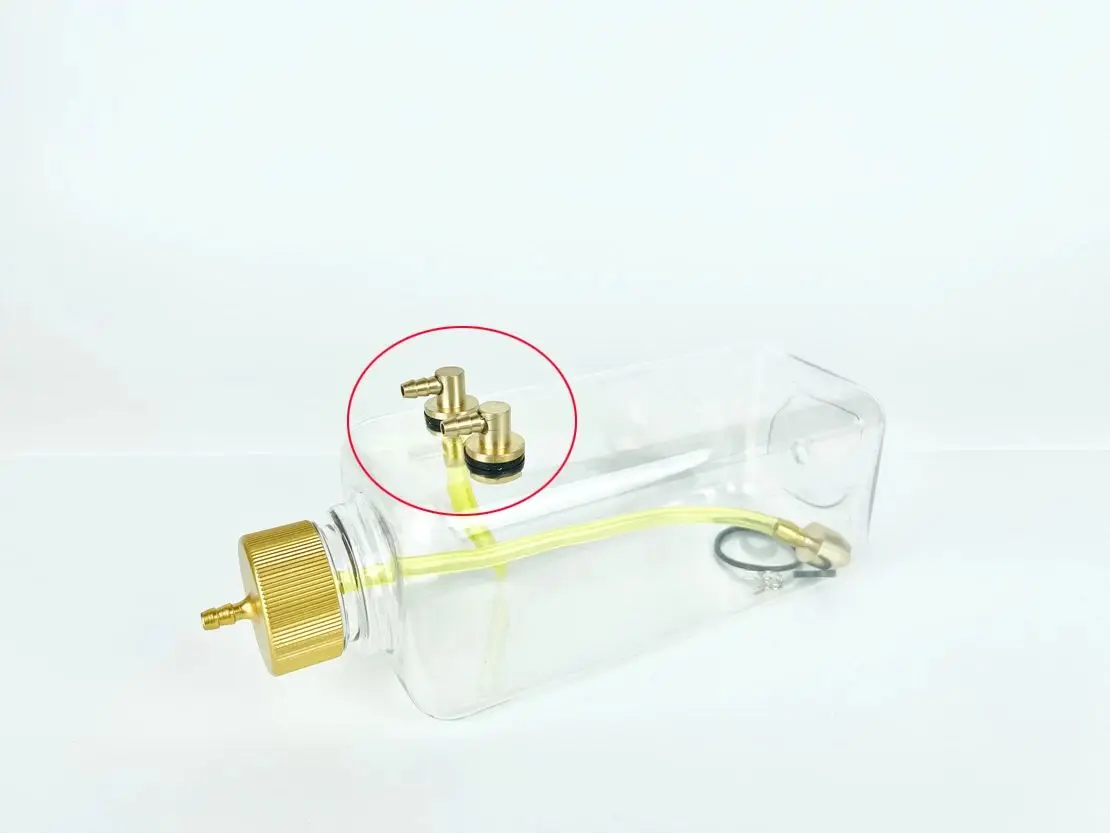 1Pair 2.5*3.5MM Transparent Fuel Tank Metal Accessories Oil Inlet Outlet Nozzle Kit Replacement Part for RC Aircraft