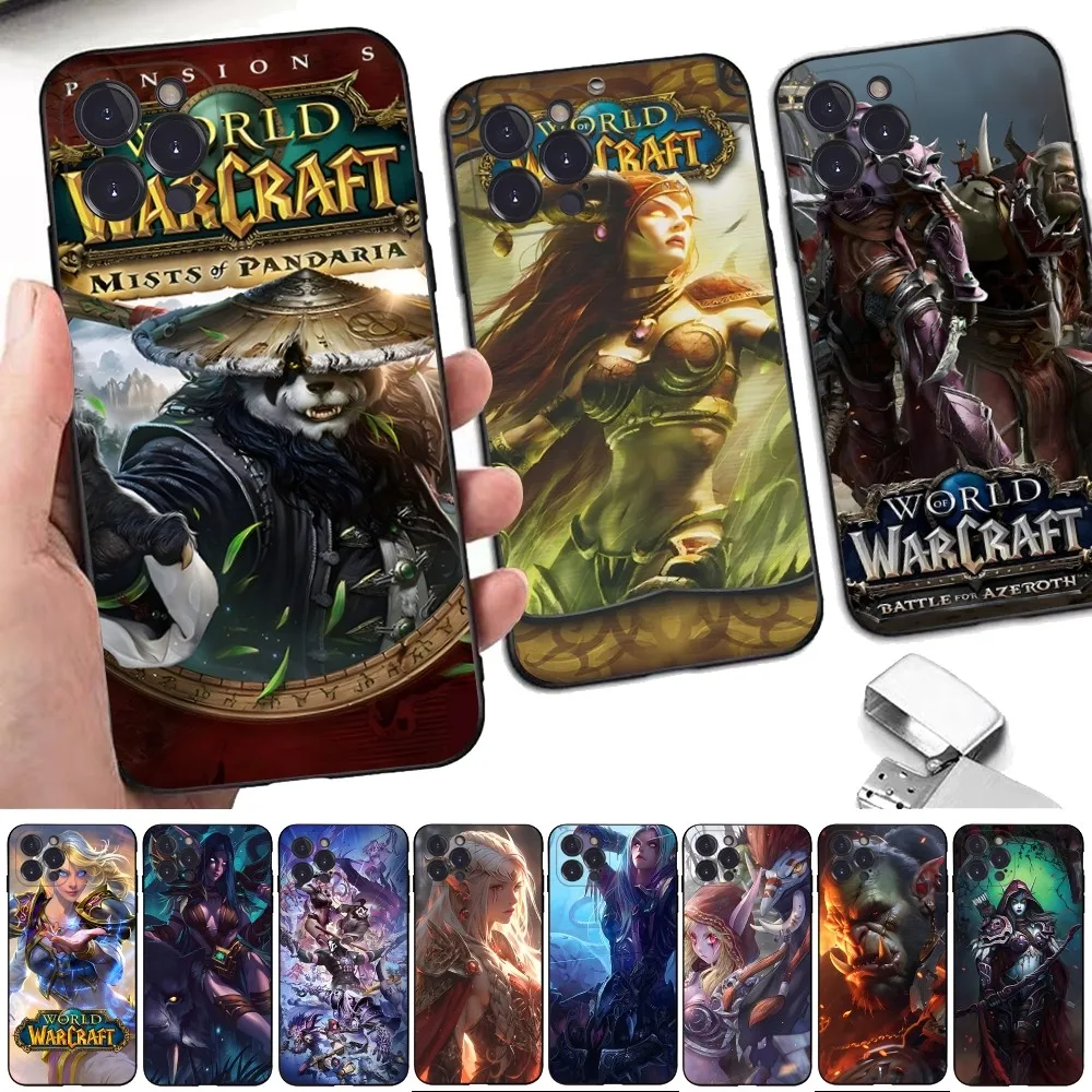 The W-World Of W-Warcraft W-Wow Phone Case for iPhone 15 8 7 6 6S Plus X SE 2020 XR XS 14 11 12 13 Mini Pro Max Mobile Case