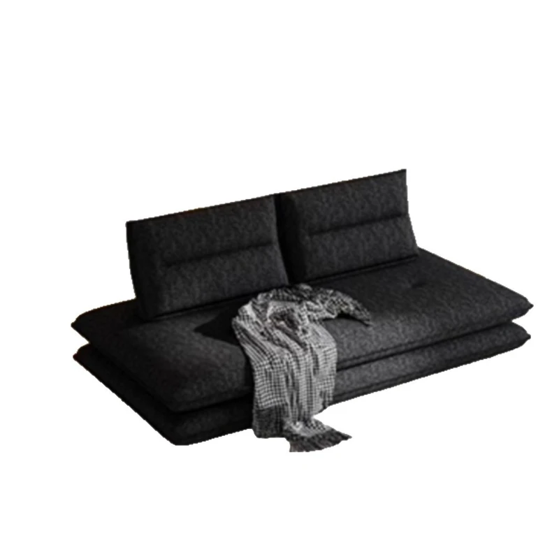 Dual-purpose sofa bed module sofa retro cream style fabric sofa small apartment can sleep, lie down and disassemble and wash