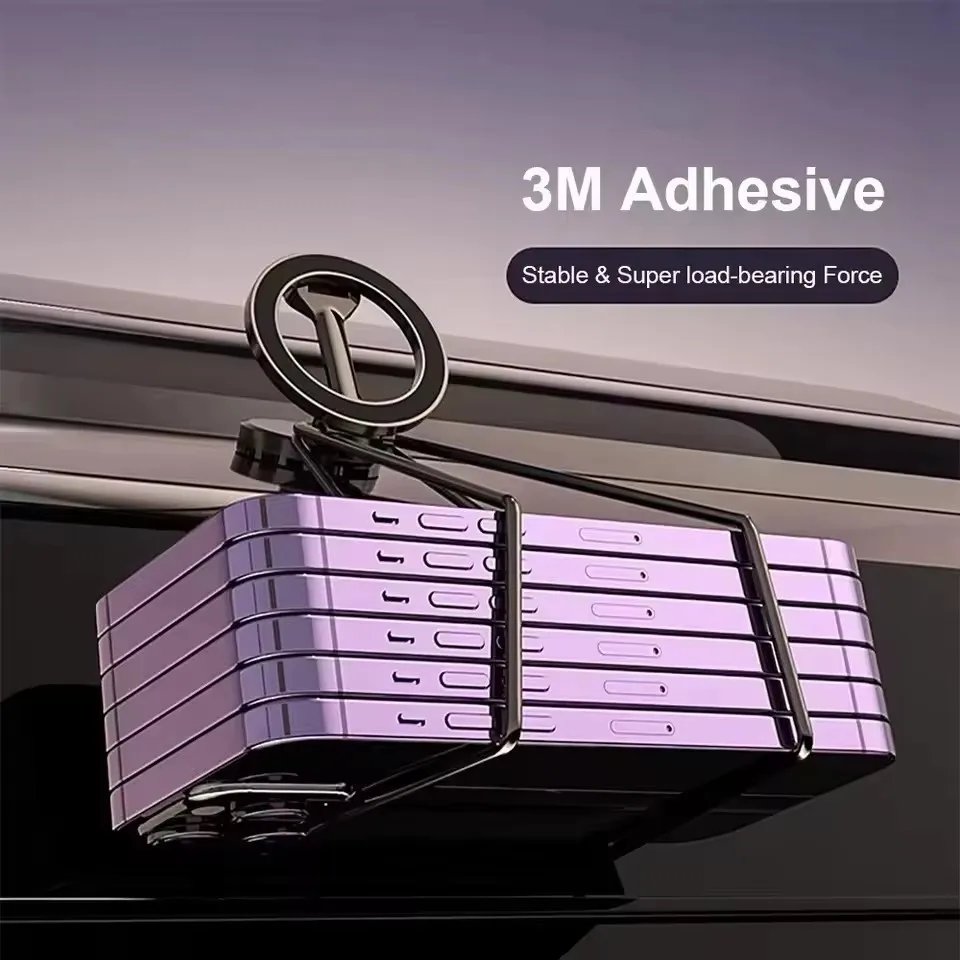 Upgrade MagSafe Car Phone Holder Car Magnetic Phone Stand Strong Magnetic 360°Rotatable Foldable Metal Suction Cup Phone Mount - view 3