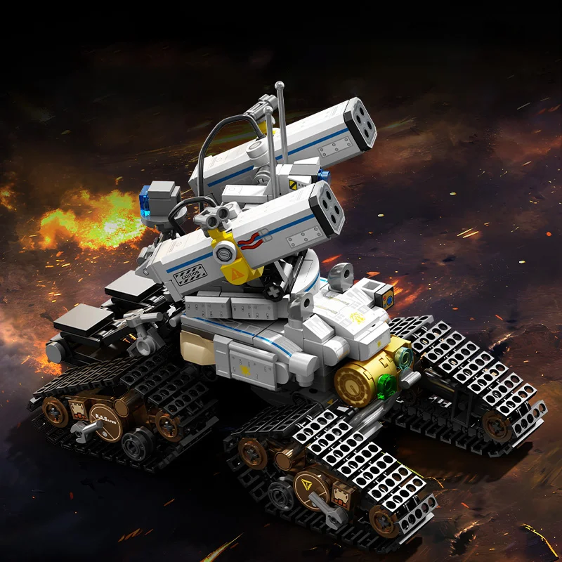 Space Science Fiction Wandering Earth Military-Style Assembly Model, Future Mecha Assembly Model, Four-Legged Combat Robot Gatling Mecha Assembly Model