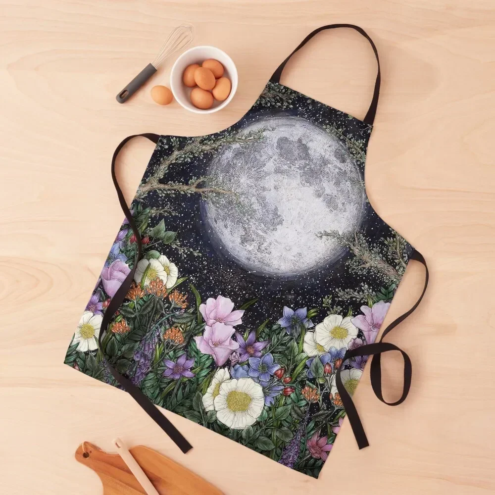 

Midnight in the Garden II Apron For Kitchen Women Home Cleaning Things For Home And Kitchen Kitchen Chef Apron