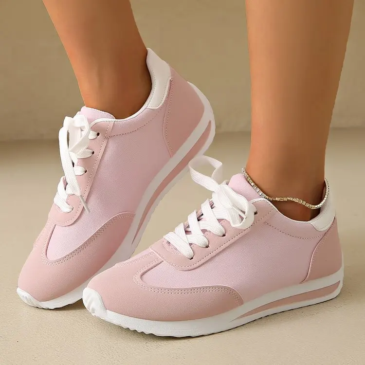 2026 Fashion Ladies Shoes Front Lace-up Women's Vulcanize Shoes New Plus Size Light Comfortable Best Seller Outdoor Casual Shoes