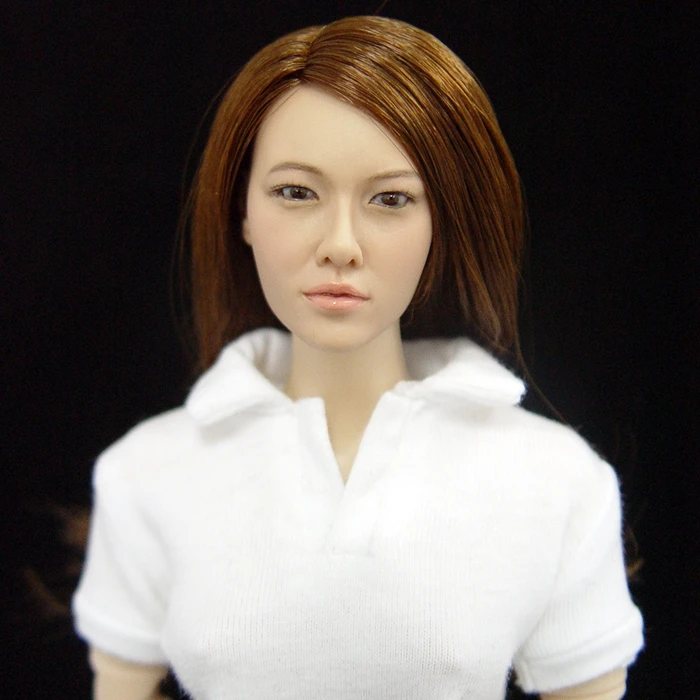 

KUMIK KM007 1/6 корейская мастерская ручной работы пересадка волос женская голова резьба для 12-дюймовых экшн-фигурок куклы