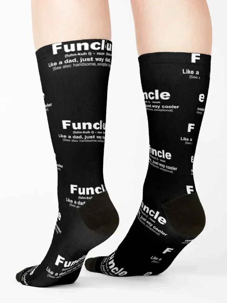 Funcle T-shirt - Gift for Uncle - Funny Uncle Shirt - Sticker Redbubble Socks cotton anime New year's Socks For Man Women's