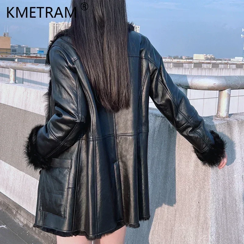 Real Wool Fur Coat Women Luxury Winter 2024 Genuine Sheepskin Leather Jacket Korean Fashion Fur Coats Chaquetas Para Mujeres