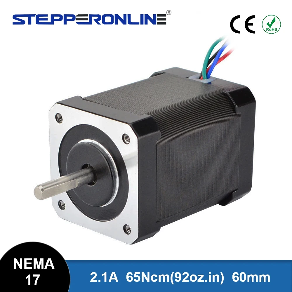 Nema 17 silnik krokowy 65Ncm(92oz.in) 60mm 2.1A 4-realizacji Nema17 silnik 42bygh krokowy dla 3D drukarki CNC XYZ najczęściej oglądane-silnik